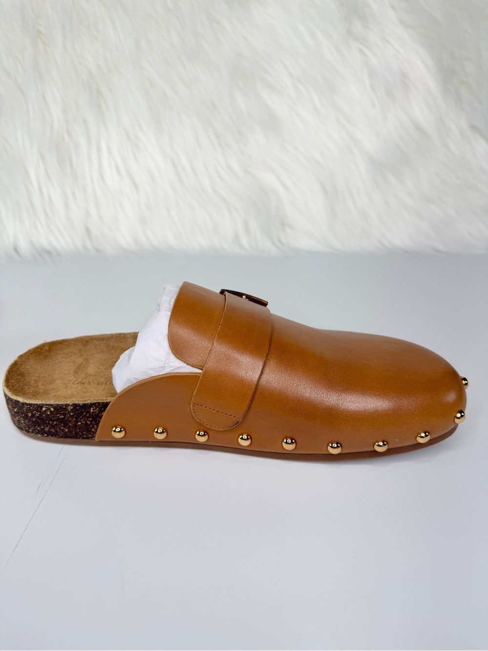 Tory Burch Women’s Mellow Studded Mule - Caramel Corn - Size 9 - Picture 5 of 8